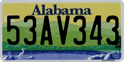 AL license plate 53AV343