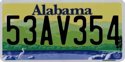 AL license plate 53AV354