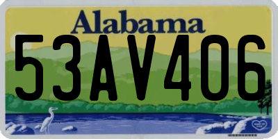 AL license plate 53AV406