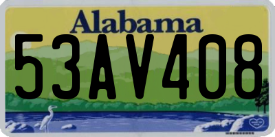 AL license plate 53AV408