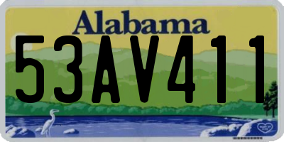 AL license plate 53AV411