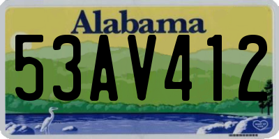 AL license plate 53AV412