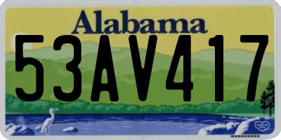 AL license plate 53AV417