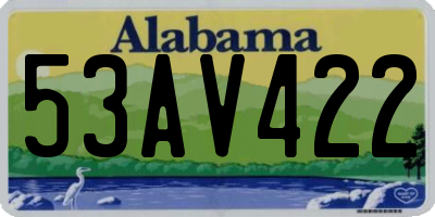 AL license plate 53AV422