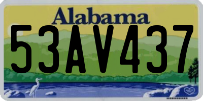 AL license plate 53AV437