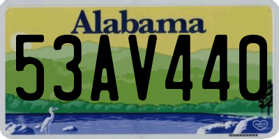 AL license plate 53AV440
