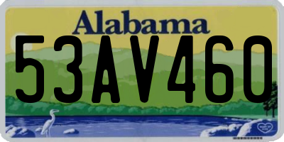 AL license plate 53AV460