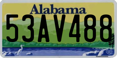 AL license plate 53AV488