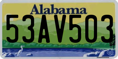 AL license plate 53AV503