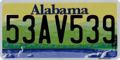 AL license plate 53AV539