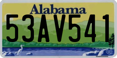 AL license plate 53AV541