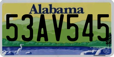 AL license plate 53AV545
