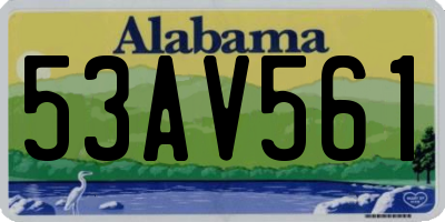 AL license plate 53AV561