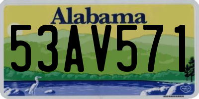 AL license plate 53AV571