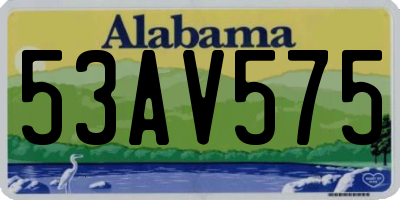 AL license plate 53AV575