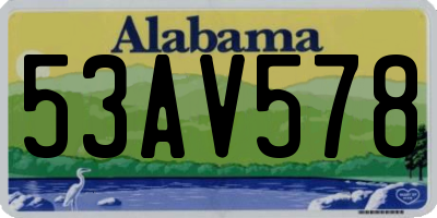 AL license plate 53AV578