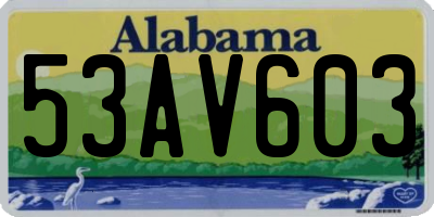 AL license plate 53AV603