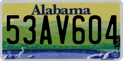AL license plate 53AV604