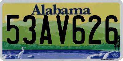 AL license plate 53AV626