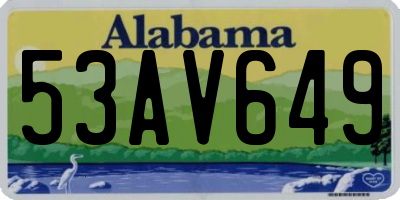 AL license plate 53AV649