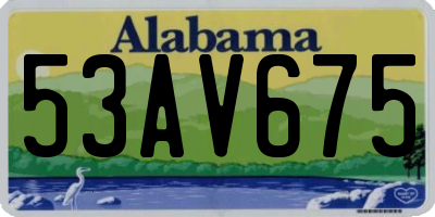 AL license plate 53AV675