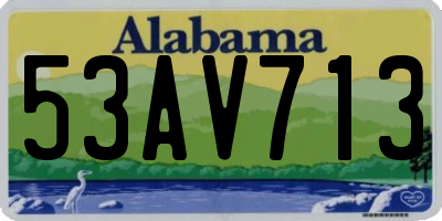AL license plate 53AV713