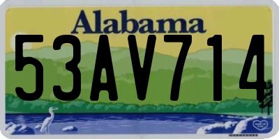 AL license plate 53AV714