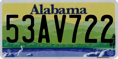 AL license plate 53AV722