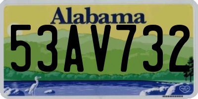 AL license plate 53AV732