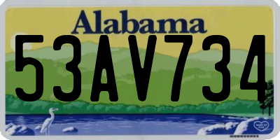 AL license plate 53AV734