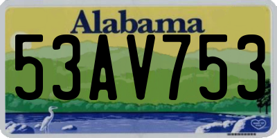 AL license plate 53AV753