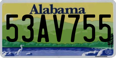 AL license plate 53AV755