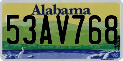 AL license plate 53AV768