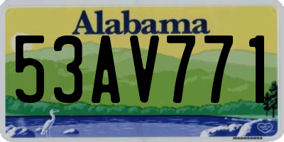 AL license plate 53AV771