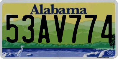AL license plate 53AV774