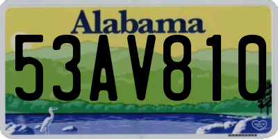 AL license plate 53AV810