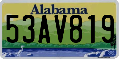 AL license plate 53AV819