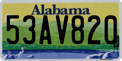 AL license plate 53AV820