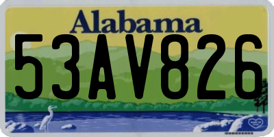 AL license plate 53AV826