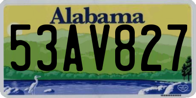 AL license plate 53AV827