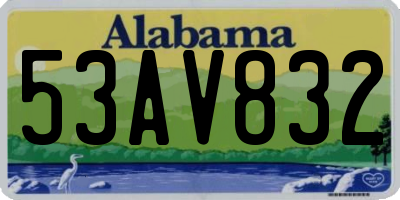 AL license plate 53AV832