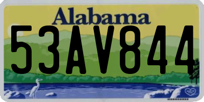 AL license plate 53AV844