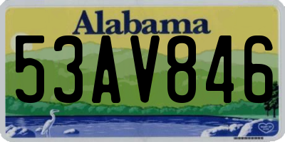 AL license plate 53AV846