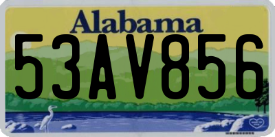 AL license plate 53AV856