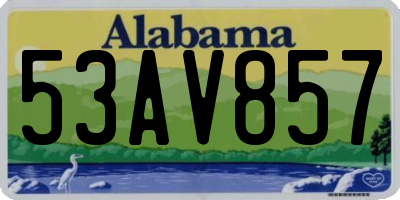 AL license plate 53AV857