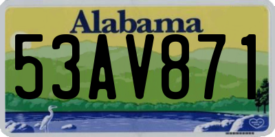 AL license plate 53AV871