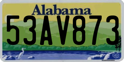 AL license plate 53AV873