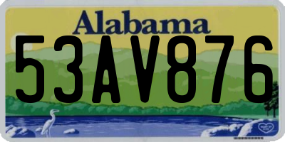 AL license plate 53AV876