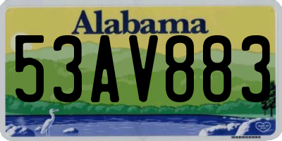 AL license plate 53AV883