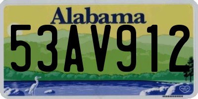 AL license plate 53AV912